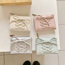 蝴蝶结两折~Y2K真皮INS爆款大容量女士钱包韩版简约风女钱包迷你钱包零钱包小钱包可爱钱包