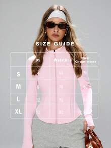 复古时尚设计，高领带拇指孔袖口，修身剪裁，全拉链前襟，经典运动美学，轻松驾驭健身房与街头风格，复古运动夹克套装，带拇指孔瑜伽夹克，复古运动两件套，拇指孔袖口、口袋和腰部设计，女士运动瑜伽夹克，复古高领拉链夹克套装，两件套 - 彩色 - 查看 2