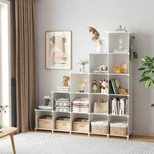 Cube Storage Organizer 16 Cube Closet Organizer Stackable Storage Cube Shelves DIY Portable Closet Clothes Organizer Shelving For Bedroom Closet Wardrobe Bathroom White - 白色 - 查看 5