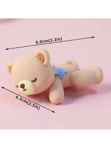 1 件可爱熊蛋糕装饰，蓝色蝴蝶结熊蛋糕装饰，彩虹条纹拱门蓝色礼盒蓝色星云蛋糕装饰，适合洗礼生日派对蛋糕装饰，适合性别揭晓派对蛋糕装饰，迎婴派对蛋糕装饰 - 藍色 - 查看 11