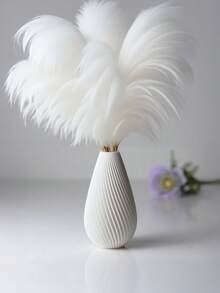 1pc Minimalist Plastic Vase Elegant Minimalist Style Black Stripe Cylindrical With Textured Finish For Floral Arrangement Centerpiece Vase Home Decor Living Room Decor Modern Table Decor Indoor Decor Flower Vase Glass Vase - Multicolor - View 7