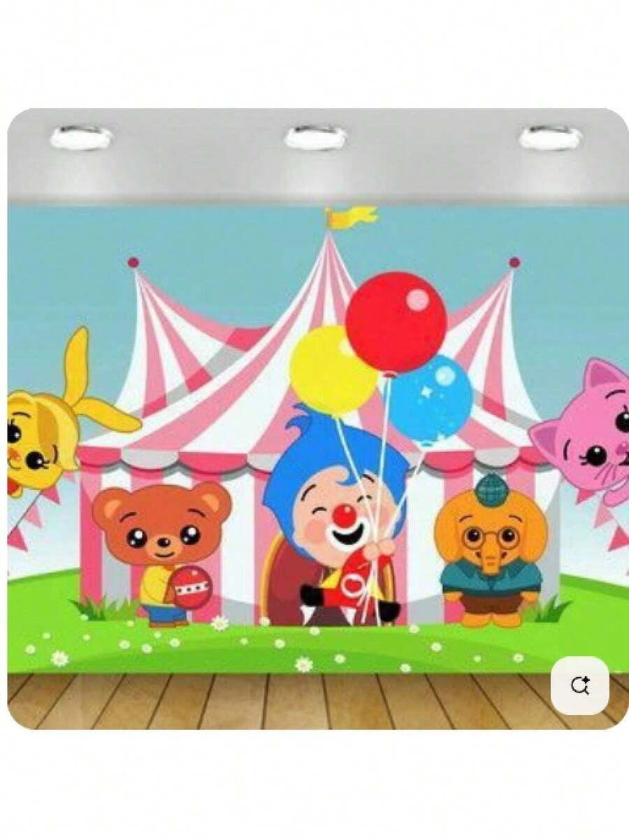 Plim Background Birthday Party Photography Cartoon Photo Background Rainbow Vinyl Table Flag Decoration Room Tapestry - 樣式 3 - 查看 1