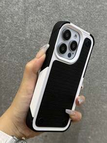 Luxury Military-Grade Shockproof Heavy-Duty Fashion Full-Coverage Phone Case, Suitable Compatible With Iphone 16/15/14 Plus/13/12/11 Pro Max Plus, 2-In-1 Protective Case, Waterproof, Anti-Fall, Anti-Scratch, Mom Gift - Black and White - View 3