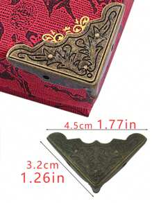 8件/4件复古仿古青铜装饰角件，橱柜门饰条，框架角保护器