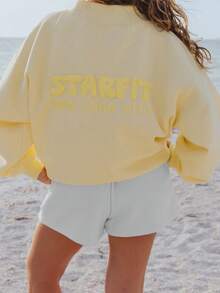 Women Athletic Shorts Loose Fit Solid Color Drawstring Sweatshorts For Yoga Running - 灰色 - 查看 6