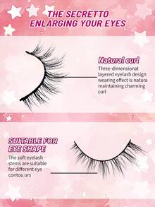 48 Pairs Of Ultra Large Capacity False Eyelashes, Naturally Slender, Soft, And Lightweight. False Eyelashes Are Naturally Reusable And Suitable For All Occasions. Comic Eyelashes Are Suitable For Wearing In All Occasions - Mi tự nhiên - Xem 4