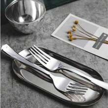 150pcs Silver Cutlery Set - Reusable Forks, Spoons, Knives For Party, Outdoor, Family Gathering, Wedding, Birthday, Holiday, Halloween, Christmas Gift, Kitchen. Durable And Easy To Clean Tableware - Perfect Party Supplies - Silver - View 5