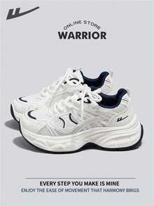 WARRIOR Warrior Comfortable Street Style Chunky Shoes For WomenSpring And SummerComfortable Running Shoes Modest Style Casual Yet Sleek Sneakers Applicable Throughout The Year Wear-Resisting All-Day Wear Training Sneakers