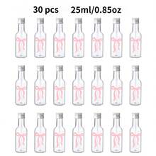 30/5/1pc 25ML-50ML Mini Plastic Liquor Bottle,Empty Bottles With Cap,Elegant Floral Decor Bottles, Can Be Used To Fill A Variety Of Liquids,Dried Blooms Decorative, Suitable For Putting In The Bag To Take Out Travelling,Weddings,Events Gift,Gatherings,Party,Birthday,Outdoor.