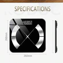 RAF 150mAh 可充电蓝牙体重秤，易于使用的电子数字浴室秤，可测量体脂，适合家庭使用 - 彩色 - 查看 10