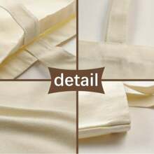 简约自然空白手提帆布袋，可用于绘画、缝纫、贴纸、DIY，也可作为野餐收纳袋、日常考勤手提袋、礼品袋、礼品包装艺术项目使用，适合缝纫爱好者，结构坚固。