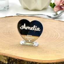 10/30/50/100/200张定制婚礼桌号卡，镜面金色亚克力材质，纪念品/回礼/座位安排，派对装饰 - 彩色 - 查看 8