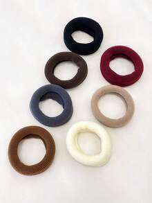 7pcs/Set Simple Elastic Hair Ties, Suitable For Ponytail, Everyday Use, Ponytail Holders, Hair Elastics, Hair Rubber Bands, Scrunchies, Home Beauty Women Accessory Gifts ,Gym Sport Outfit