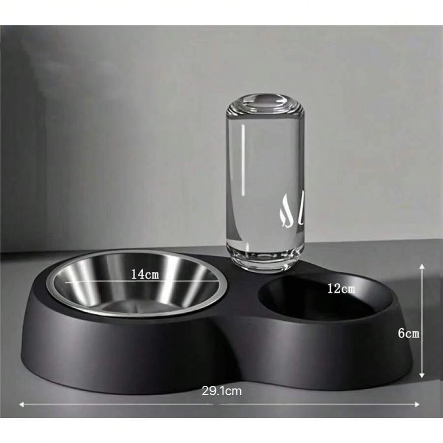 Stainless Steel 2-In-1 Pet Food And Water Bowl, Suitable For Small/Medium Cats, Dogs, Rabbits And Other Pets