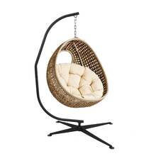 Hängesessel Gestell Hängematte Stuhl Stand nur, Hängematte Stand C Form für Indoor Outdoor Hanging Egg Swing Stuhl/Rattan Swing Sitze,Maximale Traglast 150kg (Nur das Gestell, ohne Hängesessel)