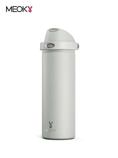 Meoky 24oz Vacuum Insulated Water Bottle With 2-In-1 Straw And Spout Lid, Insulated Cup, Keep Cold 24H, Leak-Proof, Fits In Car Cup Holder, Stainless Steel Tumbler For Sports, Travel, And School