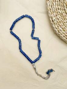 1pc 33pcs Cylindrical Glass Bead Tasbih, Elegant & Suitable For Men's Daily Wear - 33 Cylindrical Glass - View 7