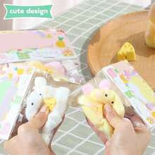 2pcs Squishy Hamster Squeeze Toys,3inch Big Cute Soft Hamster Squishy Toys,Stress Relief Squishies For Kids Party Favors, Pinch Family, Fidget Toys Suitable Adults Kids Big - 彩色 - 查看 6