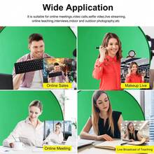 Portable Green Screen Chair, 28.4 In Greenscreen Backdrop With Stand Double Sided Foldable Green Background, For Photography Streaming Gaming Photo Zoom Video Chats And Meeting, Backdrop Video Calls, Photo Props - 75cm - View 3