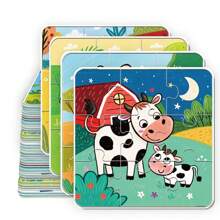 beartale 这款36片装DIY拼图套装，包含色彩鲜艳的动物、恐龙和交通工具图案，适合学龄前儿童，有助于培养孩子的协调能力和运动技能。这款拼图玩具融合了蒙特梭利教育理念，寓教于乐，是幼儿早期教育的理想之选。它简单易用，完美结合了认知游戏和拼图游戏。