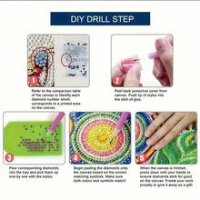 LaoJieYuan 2026 New Style Beautiful Pattern Flower DIY Diamond Painting Candle Holder Ornaments Desktop Tea Light Candle Holder 5D DIY Diamond Art Mini Candle Holder Diy Crafts Diamond Art Painting Christmas Decorations