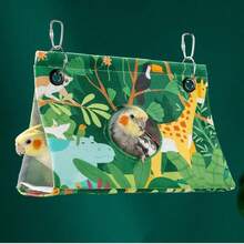 ARC ARCE 悬挂式鸟巢睡垫，鹦鹉吊床睡垫，虎纹凤凰三角帐篷，牡丹鸟屋小型宠物巢