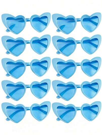 10 Stück süße & lustige herzförmige dekorative Modebrillen, stilvolle randlose herzförmige Brillen, spaßige herzförmige Brillen als Partygeschenke, geeignet für Weihnachten, Junggesellinnenabschiede und Hochzeitsfeiern, Feiertage, Jahrestage, allgemeine Verwendung, randlose herzförmige Modebrillen im Großpackung - Paare anregende Spielsachen, exklusiv für Weihnachten, Frohes Neues Jahr (leichte Kratzer während des Transports, ohne Auswirkungen auf die Verwendung)