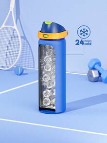 Meoky 32oz Vacuum Insulated Water Bottle with 2-in-1 Straw and Spout Lid, Insulated Cup, Keep Cold 24H, Leak-Proof, Fits in Car Cup Holder, Stainless Steel Tumbler for Sports, Travel, and School - 藍色 - 查看 2