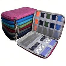 1pc Nylon Watch Band Storage Box, Can Store Watch Bands, Cables, Travel Organizer Pouch, Smartwatch Straps, Multi-Functional Watch Organizer Box Compatible With Apple Watch Bands, Earphones, Cables, Chargers, Jewelry, Cosmetics And Other Accessories