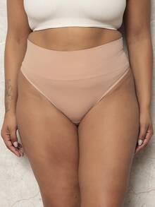 Kit Calcinha Plus Size Confortável Cintura Alta Modeladora - Multicolorido - Visão 8