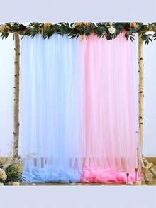 1/2/6 pièces Décorations de fête de révélation du bleu et rose, toile de fond en tulle (lumières non incluses), convient pour la fête de révélation du , la décoration de la baby shower, également pour l'anniversaire d'un garçon ou d'une fille, décor de fête, fournitures de baby shower, décorations de fête - Multicolore - Voir 2