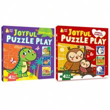 36 块/盒儿童拼图玩具,包含彩色卡通车辆、太空、恐龙、动物家族、圣诞节等多个主题,可培养专注力的早教玩具,儿童玩具,儿童派对礼物,教具,男孩游戏,女孩游戏,学校用品,儿童生日礼物,毕业礼物 - 彩色 - 查看 20