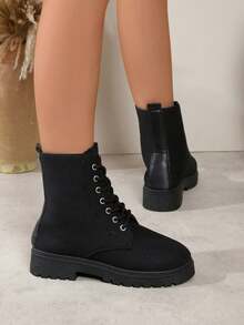 Teenagers' Fashionable Casual Boots - Black - View 5