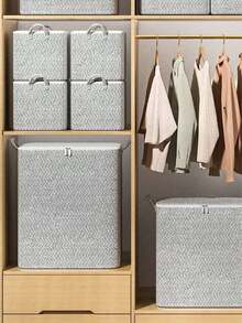 Large Capacity Foldable Fabric Storage Bag, Clothes Storage Bag Quilt Storage Bag ,Blanket Clothes Organizer And Storage Wardrobe Containers Under Bed Storage Bins Foldable Storage Cubes,Household Seasonal Clothes/Belongings Organizer, Suitable For Bedroom, Dorm Room,Easy To Use, Space-Saving Travel - Multicolor - View 4