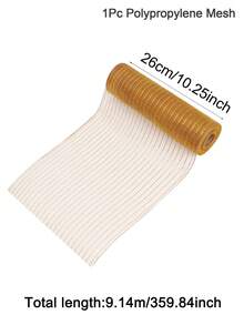 1Roll 10 Yards Christmas Mesh Ribbon For Wreaths, Christmas Tree Toppers, Beige White Gold Glitter Foil Decorative Mesh Rolls For DIY Wreath Bow Ribbon Christmas Tree Decor Seasonal Craft&Home Decor Christmas Decorations 2025 Room Decor Winter Christmas Decorations Home Christmas Gifts Christmas Decor