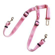 双狗牵引绳可调节车辆拉带弹性保护防震宠物车拉带。 - 彩色 - 查看 15