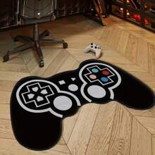 1pc Game Controller Shaped Carpet, Black Video Game Gamepad Rug, Gaming Gamer Carpet, For Boys Room, Gaming Enthusiast Decor Rug, Stylish Carpet, Shower Mat, Sofa Cushion, Home Decoration, Living Room Rug, Bedroom Rug, Entryway Rug, Kitchen Rug, Bathroom Rug, Study Room Rug - Multicolor - View 6