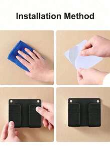 3/1pc Big Punch-Free Mobile Phone Holder Wall Mount Stand Remote Control Organizer Storage Box Charging Bedside Container Rack