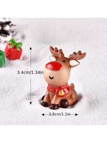 Miniature Elk Figurines - Resin Christmas Reindeer Statues For Succulent & Bonsai Decor, Outdoor Garden Micro Landscape Accessories Home Decor Christmas Decorations Room Decor - Multicolor - View 4