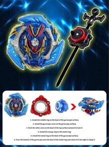 B-163 Ultimate Goddess Of War / Goddess Of War Spinning Metal With Launcher, Battle Game Toy, Christmas Gift - Black - View 4