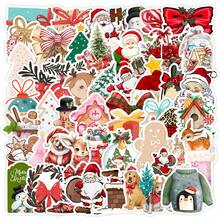 50PCS Christmas Stickers Vinyl Stickers Scrapbook, Journaling, Laptop, Bumper, Skateboard, Water Bottles, Computer, Phone, Cartoon, Hard Hat, Car Stickers And Decals - Multicolor - View 1