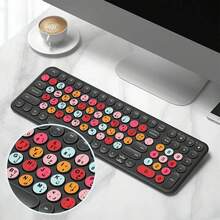 2张阿拉伯语键盘贴纸，桌面电脑键盘贴纸，彩色字体，创意手绘贴纸，适合装饰和送礼 - 彩色 - 查看 8