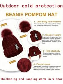 7/5/4/1 Juegos de trajes cálidos a prueba de viento y frío para esquiar, ciclismo, deportes al aire libre, etc. en otoño e invierno. Gorro de lana acolchado, bufanda de punto, guantes de punto, orejeras cálidas, calcetines cálidos, regalos de invierno para mujeres