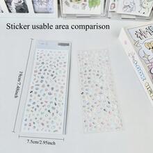 原创卡通小图案装饰贴纸，可爱Gukka计划簿DIY贴纸，DIY计划簿贴纸，卡通可爱小图案贴纸，可爱卡通装饰贴纸，适用于笔记本、手提电脑、滑板、剪贴簿、相册和水瓶 - DIY装饰和节日礼物 - 彩色 - 查看 5