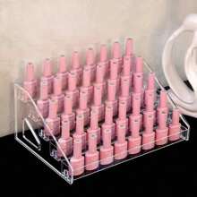 3/7 Tier Acrylic Nail Polish Display Rack, UV Gel Holder, Quick Installation Makeup Organizer, Jewelry Rack, Nail Desk Storage, Space Saving, Detachable Multi-Layer Acrylic Frame - Multicolor - View 4