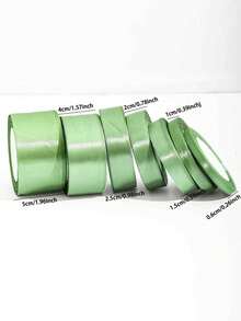 1 卷 22 米，缎带鼠尾草绿色丝带丝绸灰鼠尾草丝带适用于工艺品、毕业礼物包装、蝴蝶结、花束、蛋糕、婚礼邀请卡、派对装饰 - 鼠尾草綠 - 查看 2