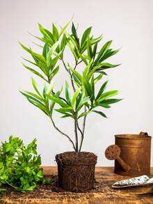 50-133厘米大型仿真棕榈树假百合竹子植物树枝高大的龙血树塑料木姜子叶子绿色龙舌兰叶适用于家庭花园派对房间办公室户外婚礼装饰 - 綠色 - 查看 11