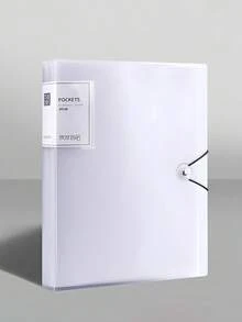 1pc Semi-Transparent File Folder, Clear Insert Page Binder, Snap Closure Document Folder, Multi-Color Storage Box, Multi-Size Refillable Binder, 20/30/40/60/100 Pages, A4 Multi-Layer Insert Sleeves, 5 Color Options - Multicolor - View 7