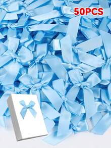 50pcs/Pack Silk Satin Ribbon Bows, For Gift Wrapping Decoration, Making Hair Clips & Headbands, Gift Packaging, Gift Baskets, Birthday Packages, Holiday Decor, Office Decor, Wreaths, Weddings, Bridal Showers, Parties - Multicolor - View 17