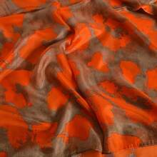 100% Mulberry Silk Scarf For Women Lightweight Long Scarves Beach Wraps Cover Up -Travel Photography Scarfhalloween - 橘子咖啡 - 查看 5